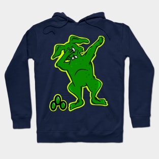 Green Easter Bunny Dabbing Hoodie